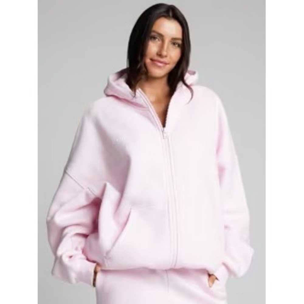 Comfrt Cloud Zip Hoodie Powder Pink Medium New‎ With Tags